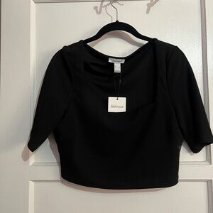 Black Short Sleeve Top